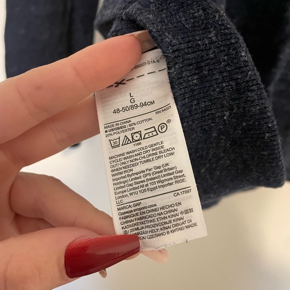 Gap Heather Navy Blue Sweater - Picture 3 of 5